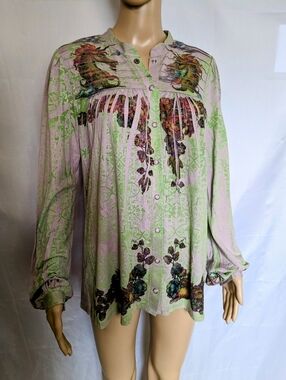 Butterfly Dropout | Archival Y2K Unicorn Snap Top | Handmade LA | S